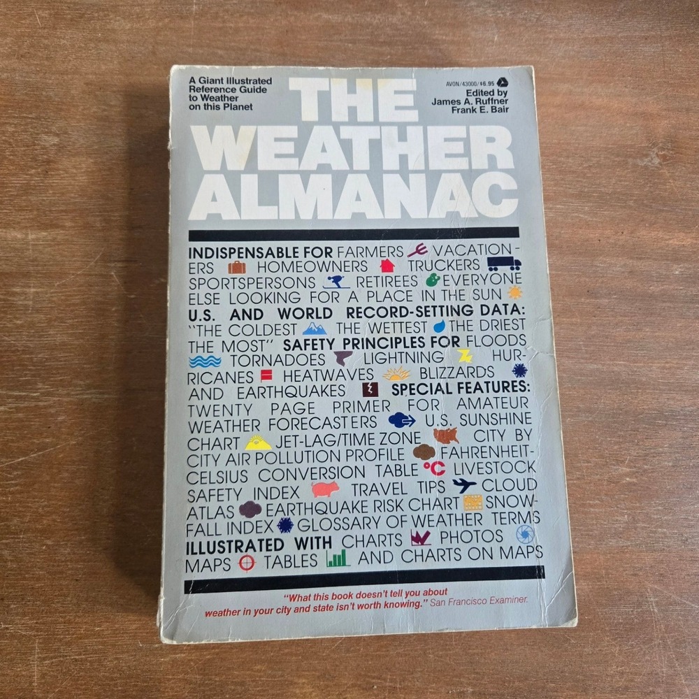 Avon The Weather Almanac‎ Book 1979 First Printing Illustrated Paperback Book